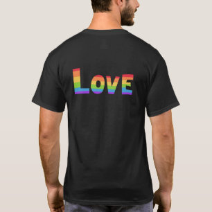 Gay Pride LGBT rainbow flag Love is Love LGBTQ  T-Shirt
