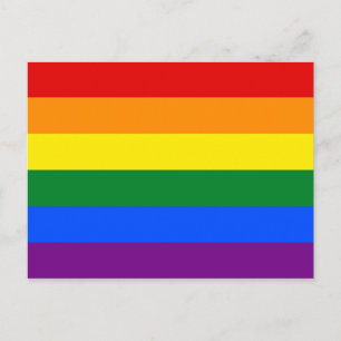 Gay Pride LGBT Rainbow Flag Postcard