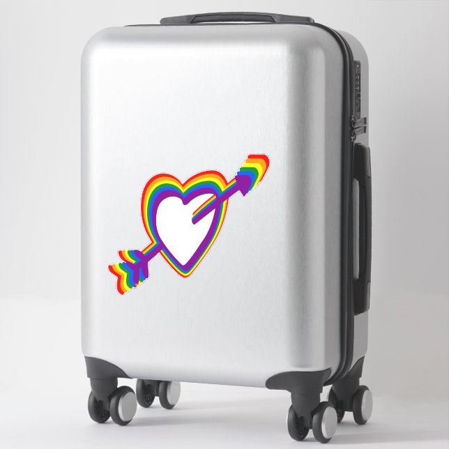 Gay Pride LGBT Rainbow Heart with Arrow Cute LGBTQ (Suitcase)