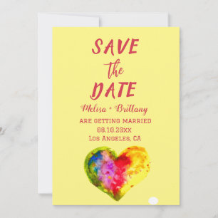 Gay Pride LGBT Rainbow Marriage Wedding  Invitation