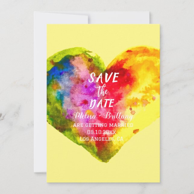 Gay Pride LGBT Rainbow Marriage Wedding  Invitation (Front)