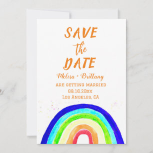 Gay Pride LGBT Rainbow Marriage Wedding  Invitation