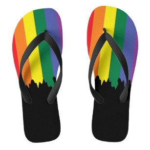 Gay Pride LGBT Rainbow Paint Thongs Gay And Lesbian Thongs & Sandals | Zazzle.com.au
