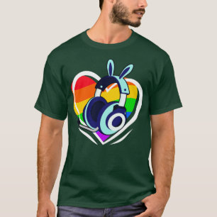 Gay Pride LGBTQ Gaming Headphones Heart T-Shirt