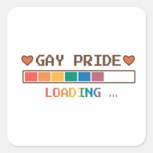 Gay Pride – Loading Progress Bar LGBTQ Square Sticker