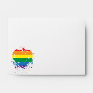 Gay Pride Love Heart Envelope