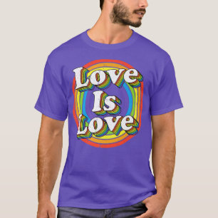 Gay Pride Love Is Love LGBTQ Rainbow LGBT Flag Pri T-Shirt
