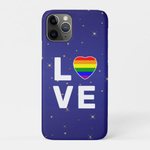 Gay Pride Love Rainbow Heart iPhone 11 Pro Case