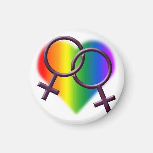 Gay Pride Magnets Lesbian Love Gay Women's Gifts (Front)