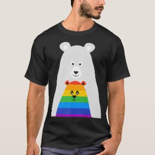 Gay Pride Mama and Baby Bear  Gift Lesbian Son Dau T-Shirt