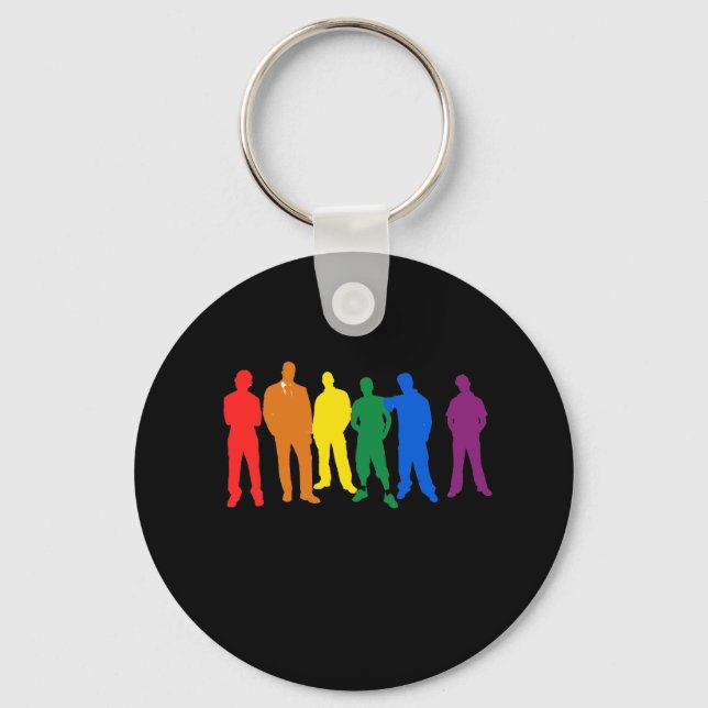 GAY PRIDE MEN KEY RING (Front)