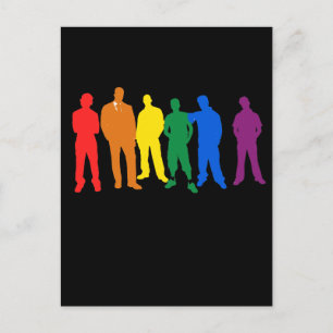 GAY PRIDE MEN POSTCARD