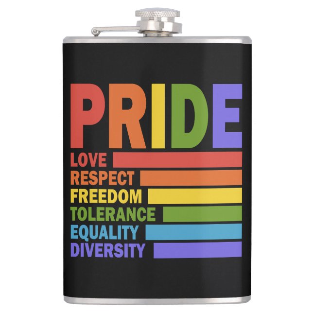 Gay Pride Month LGBT Hip Flask (Front)