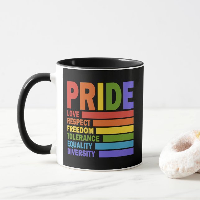 Gay Pride Month LGBT Mug (With Donut)