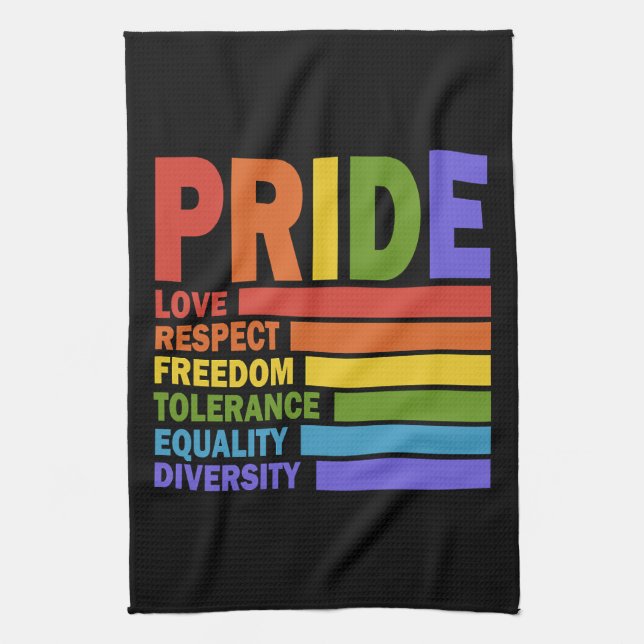Gay Pride Month LGBT Tea Towel (Vertical)