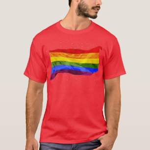 Gay Pride Month Rainbow Flag Queer LGBTQ Human Rig T-Shirt