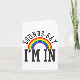 Gay Pride Month Sounds Gay Rainbow Funny Quote Gif Card