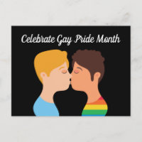 Gay Pride Month Two Guys Kiss Queer Drawing