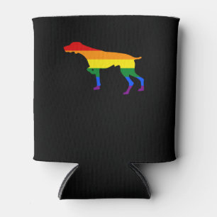 Gay Pride Mum Dog Pointer Rainbow Flag Can Cooler