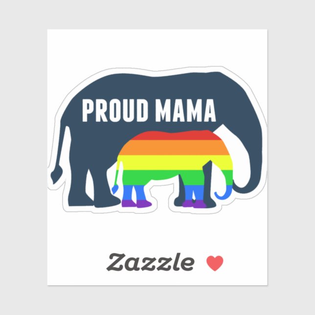 Gay Pride Mum Proud LGBT Mama Elephant (Sheet)