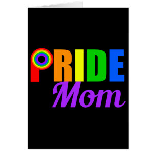 Gay Pride Mum Rainbow Text LGBTQ Card