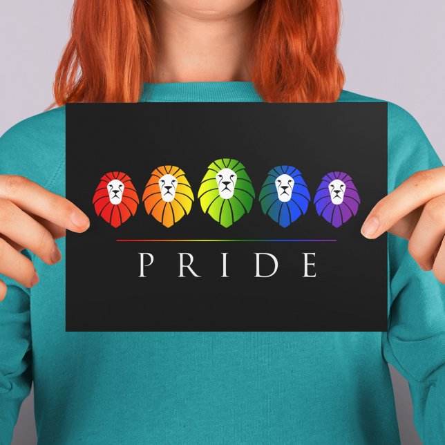 Gay Pride of Lions - LGBT Postcard (Creator Uploaded)