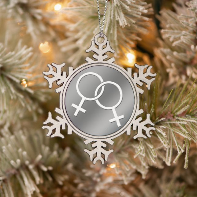 Gay Pride Ornament Personalised Lesbian Love Gifts (Tree)