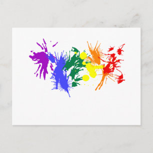 Gay Pride Paint Postcard