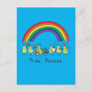 Gay Pride Parade LGBTQ Pears Postcard