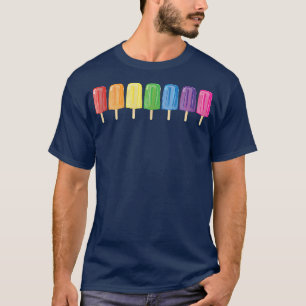 Gay Pride Parade LGBTQIA Rainbow Popsicles  T-Shirt