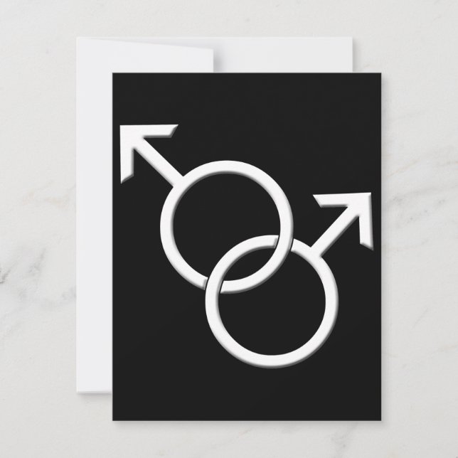 Gay Pride Party Invitations Same-Sex Love Cards (Front)