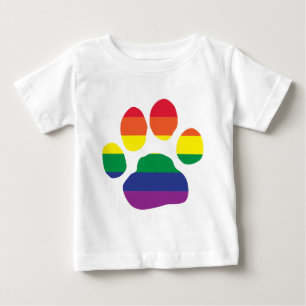 Gay-Pride-Paw-Print Baby T-Shirt