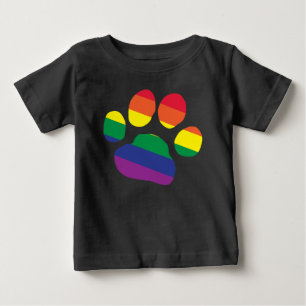 Gay-Pride-Paw-Print Baby T-Shirt
