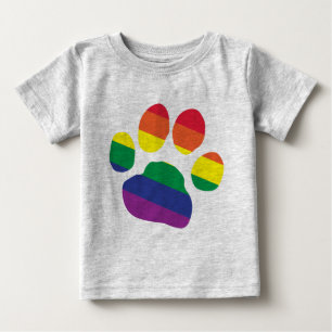 Gay-Pride-Paw-Print Baby T-Shirt