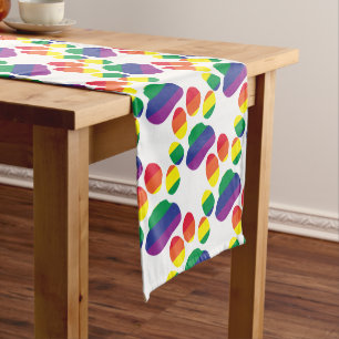 Gay-Pride-Paw-Print Short Table Runner