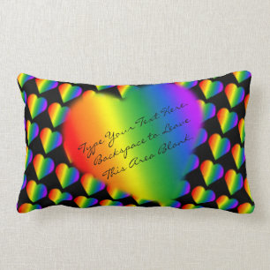 Gay Pride Pillow Custom Rainbow Love Throw Pillow