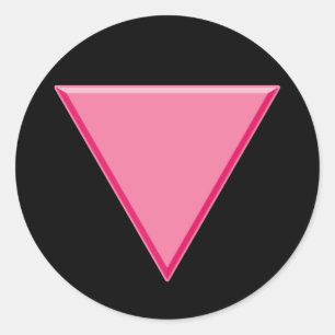 Gay Pride Pink Triangle Classic Round Sticker