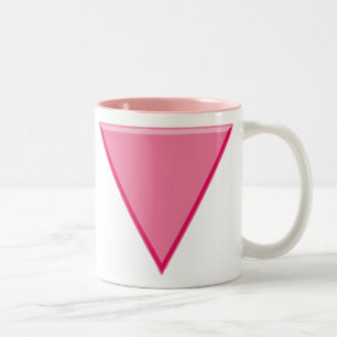 Gay Pride Pink Triangle Two-Tone Coffee Mug
