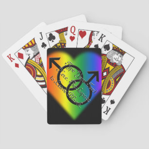Gay Pride Playing Cards Custom Rainbow Love Cards