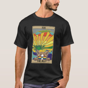 Gay Pride Pride Rainbow Sunglasses Ally Cat Tarot T-Shirt
