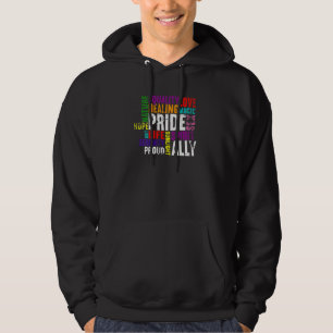 Gay Pride Proud Ally Equality Love Lgbt Gay Lesbia Hoodie