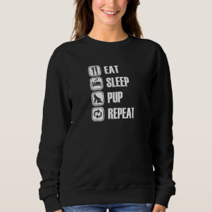 Gay Pride Puppy Play Eat Sleep Pup Repeat Sweatshirt