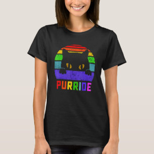 Gay Pride Purride Cat For Women Men Lgbt Daddy Cat T-Shirt