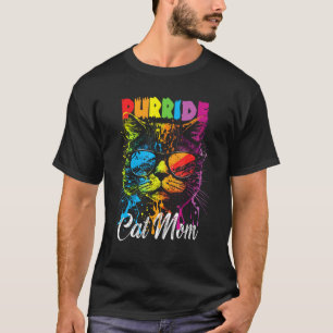 Gay Pride Purride Cat Mother LGBT Pride Month Cute T-Shirt