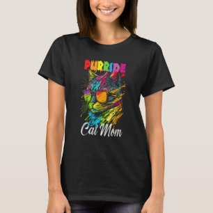 Gay Pride Purride Cat Mother LGBT Pride Month Cute T-Shirt