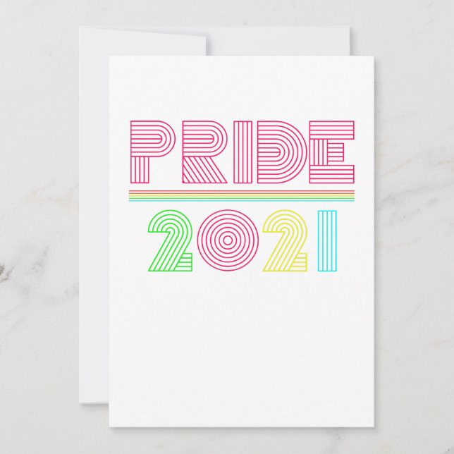 gay pride rainbow 2021 invitation (Front)