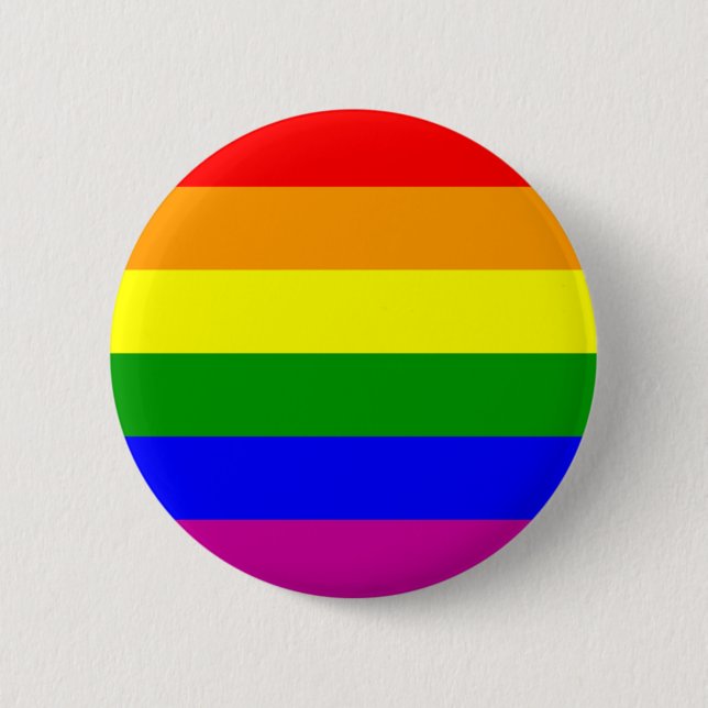 Gay Pride Rainbow 6 Cm Round Badge (Front)