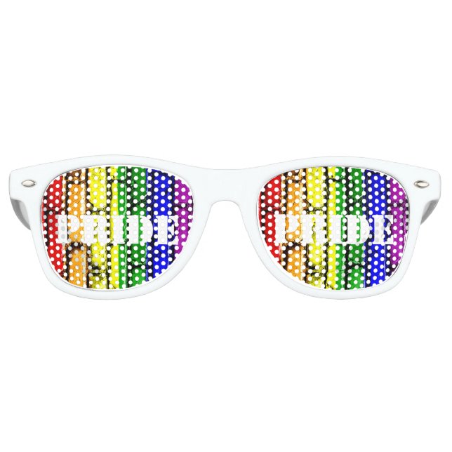 Gay PRIDE Rainbow Bricks Sun Glasses (Front)