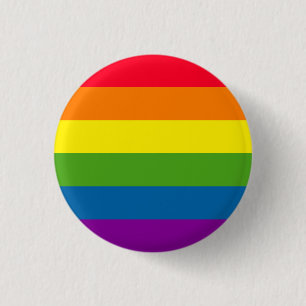 Gay Pride Rainbow Button