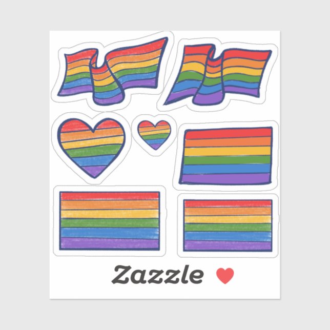 Gay Pride Rainbow Flag Art (Sheet)